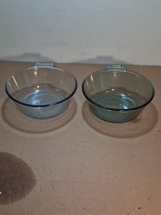 Other - Clear Glass Mixing Bowls Set - Blue-Tint and Gray-Tint